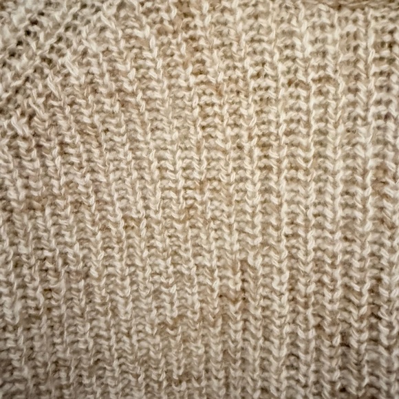 Jenni Kayne Recycled Cashmere Fisherman’s Sweater Tan 1x - Picture 4 of 7